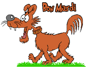 Gif animé Bon mardi chien